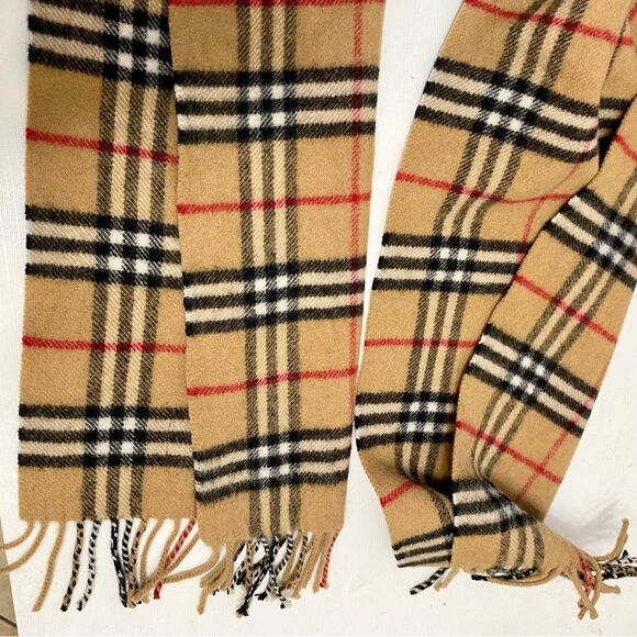 🌺BURBERRY Nova Check Lambswool Scarf Beige - Picture 10 of 10